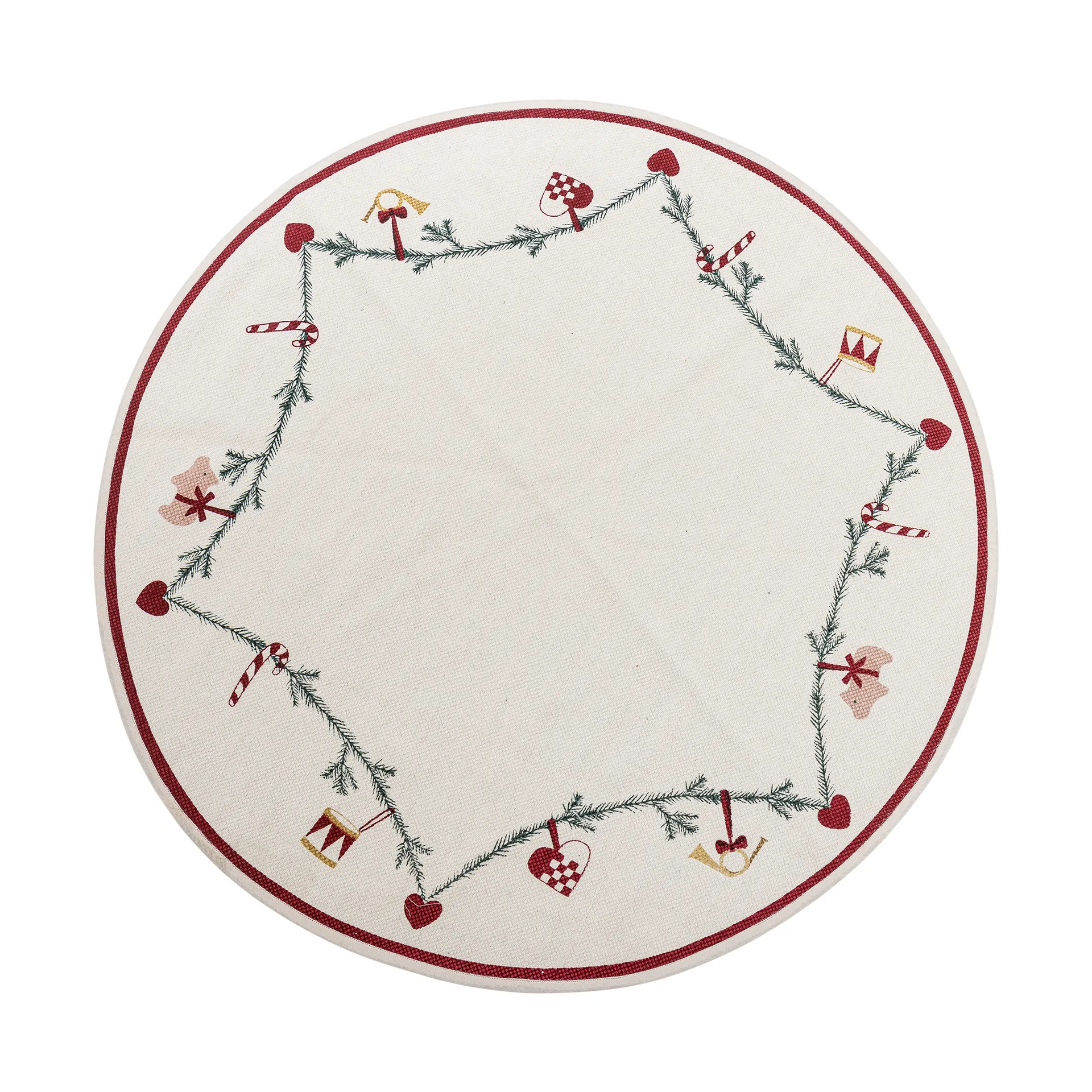 Tappeto per albero di Natale Yule Ø110 cm, Rosso Bloomingville