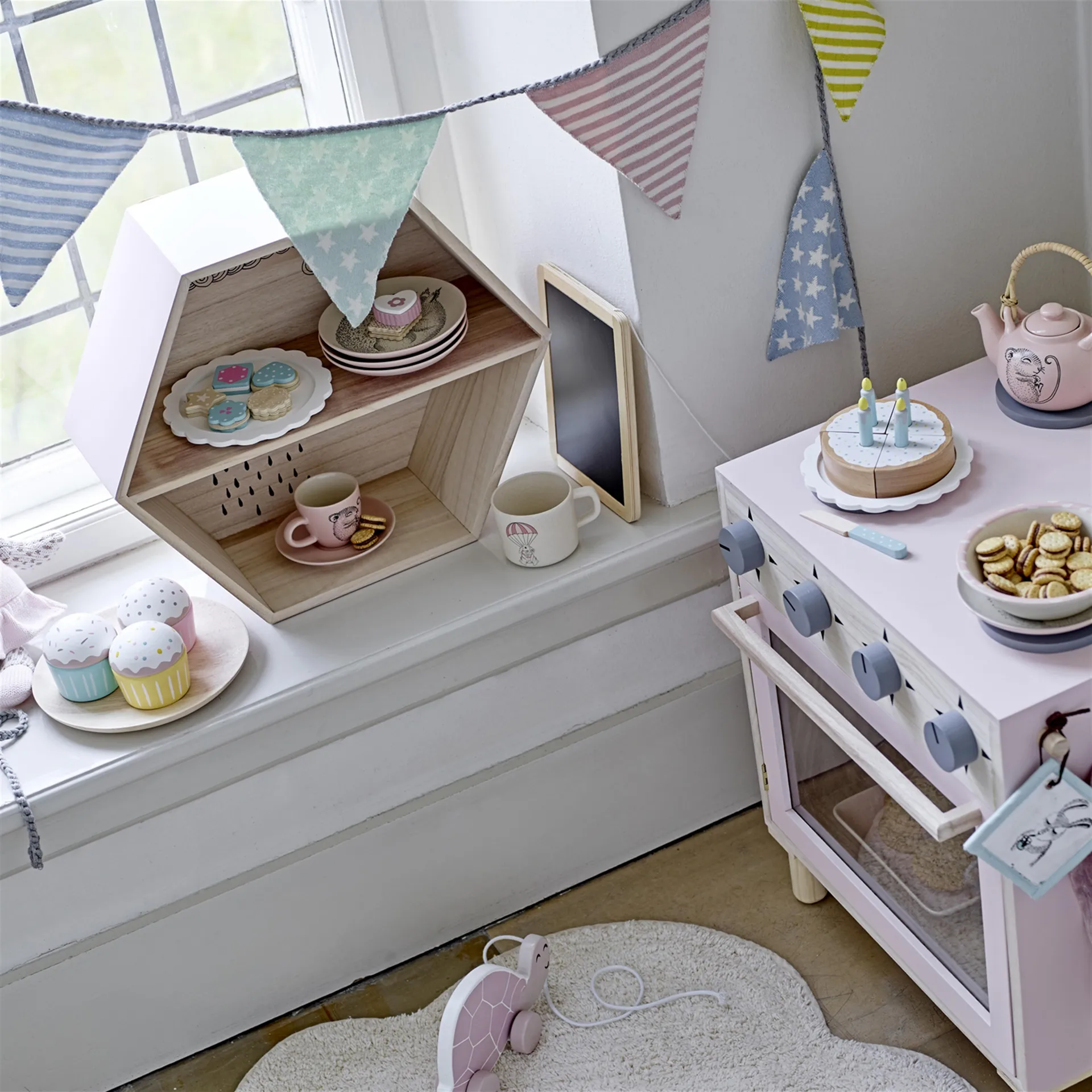 Tappeto per bambini Cloud, naturale Bloomingville