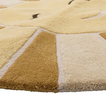 Tappeto Sun lana Ø110 cm - Giallo - Bloomingville