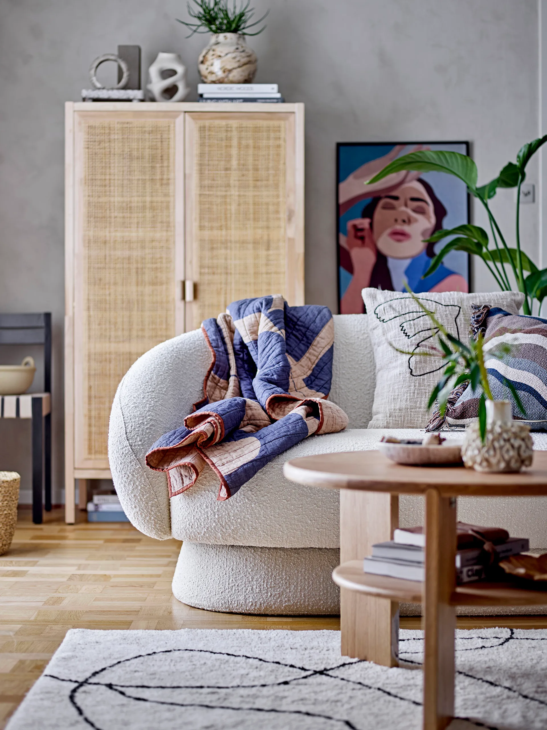 Tappeto Viga, 120x180 cm, Bianco Bloomingville