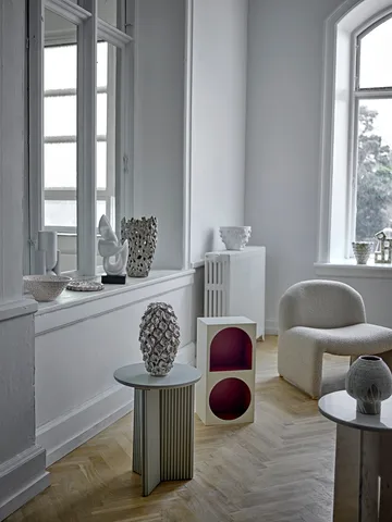 Tavolino laterale Edith Ø40 cm - Bianco - Bloomingville