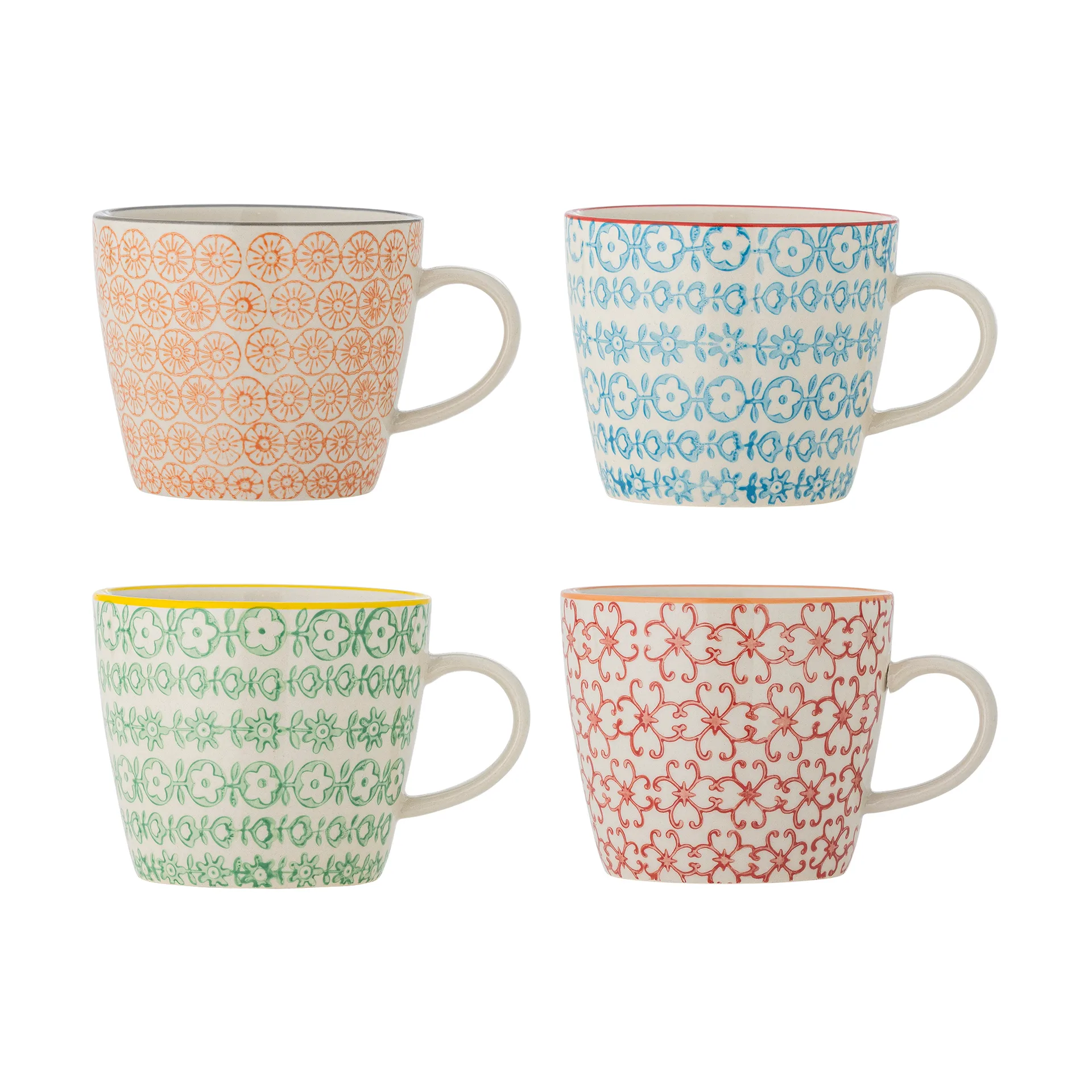 Tazza Carla, Multicolore, 4-pack Bloomingville