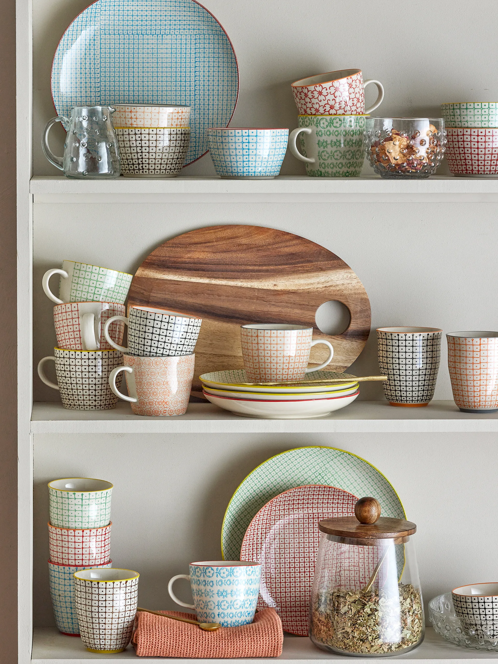 Tazza Carla, Multicolore, 4-pack Bloomingville