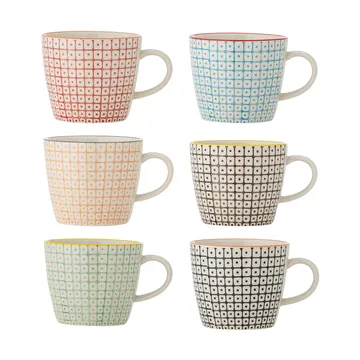 Tazza Carla - Multicolore, 6-pack - Bloomingville