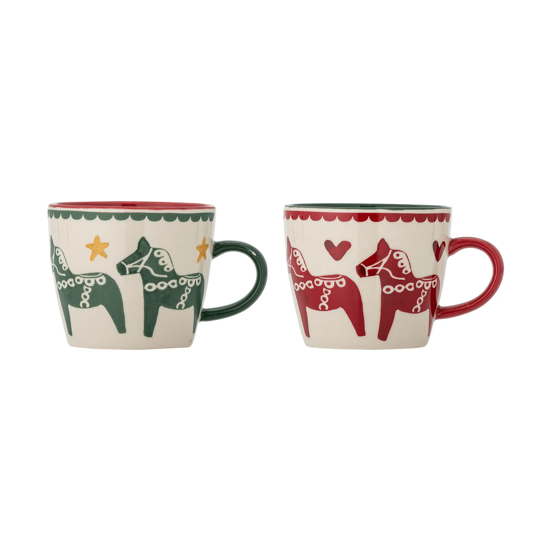 Tazza con numeri, Multicolore, 2 pezzi, 30 cl Bloomingville