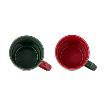 Tazza con numeri - Multicolore, 2 pezzi, 30 cl - Bloomingville