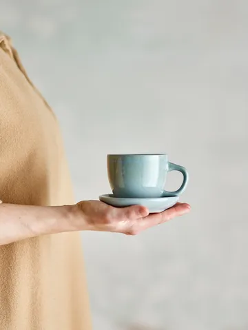 Tazza con piattino Brenta 4 pezzi - Blu - Bloomingville