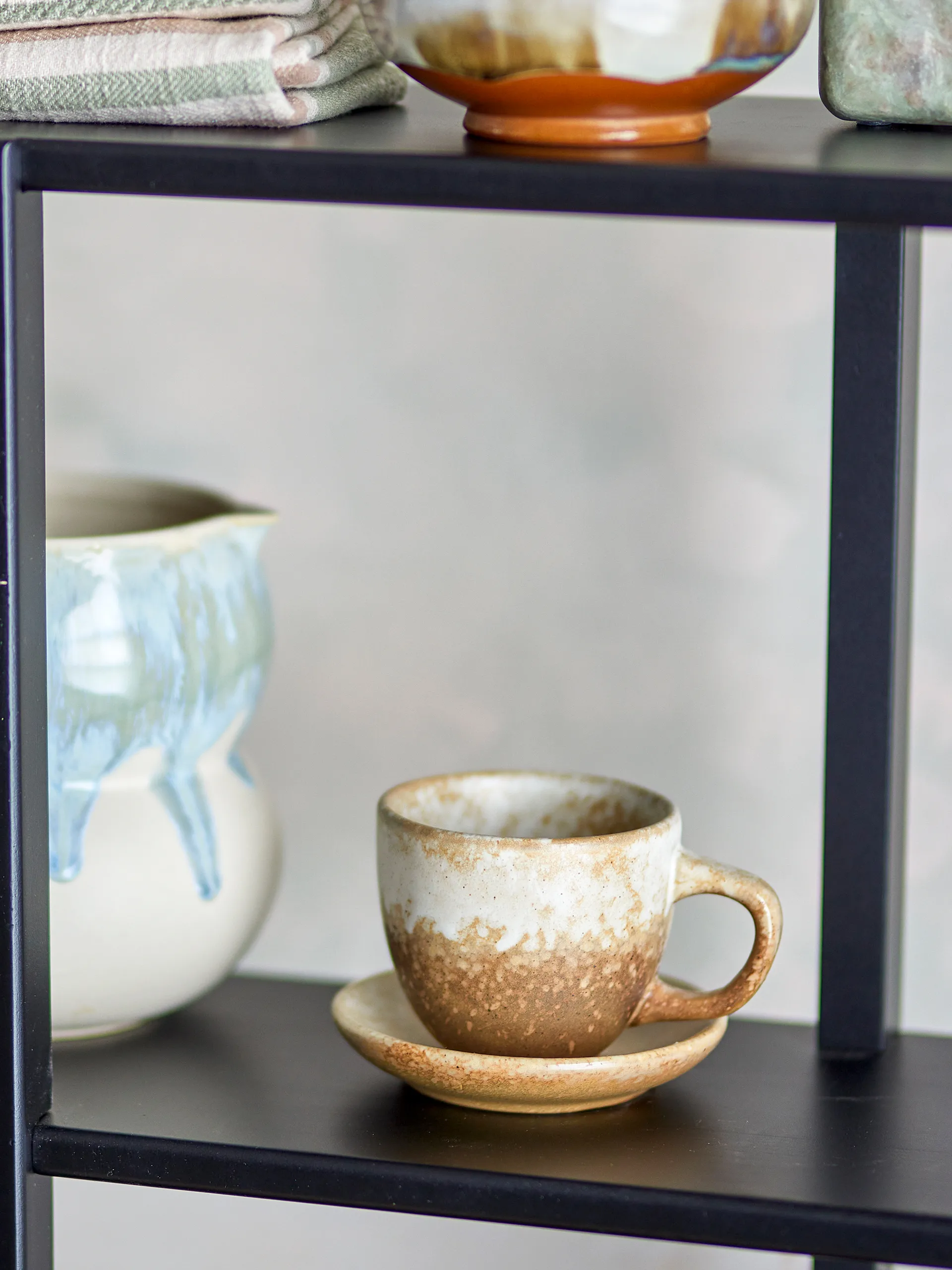 Tazza con piattino Brenta 4 pezzi, Natur Bloomingville