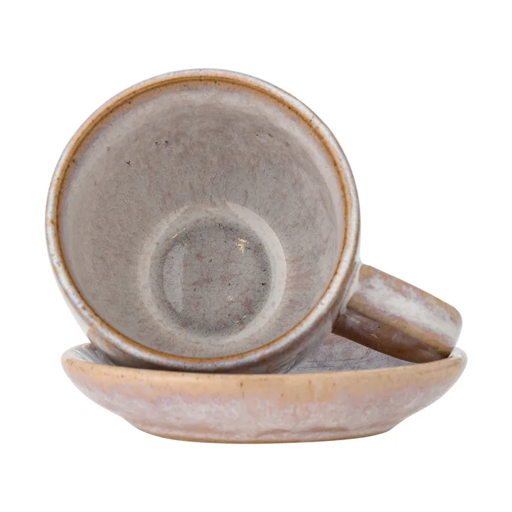 Tazza con piattino Brenta 4 pezzi - Rosa - Bloomingville