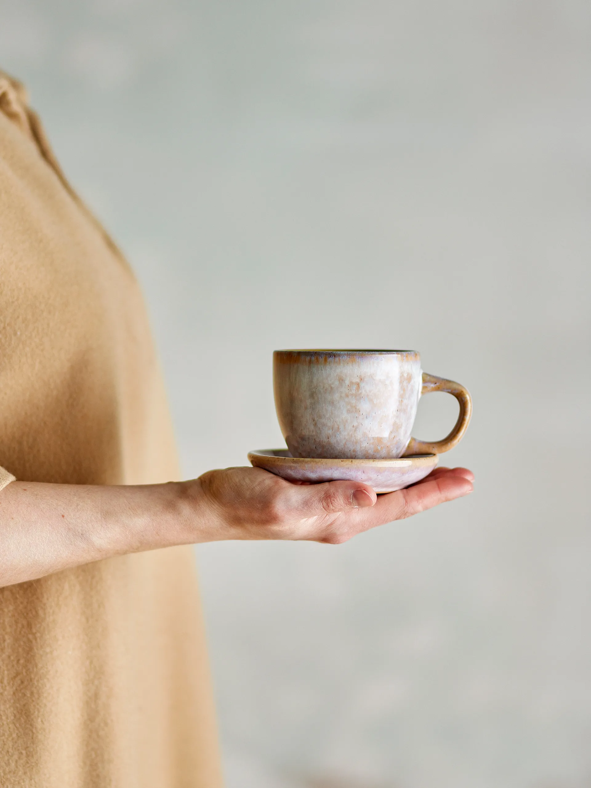 Tazza con piattino Brenta 4 pezzi, Rosa Bloomingville