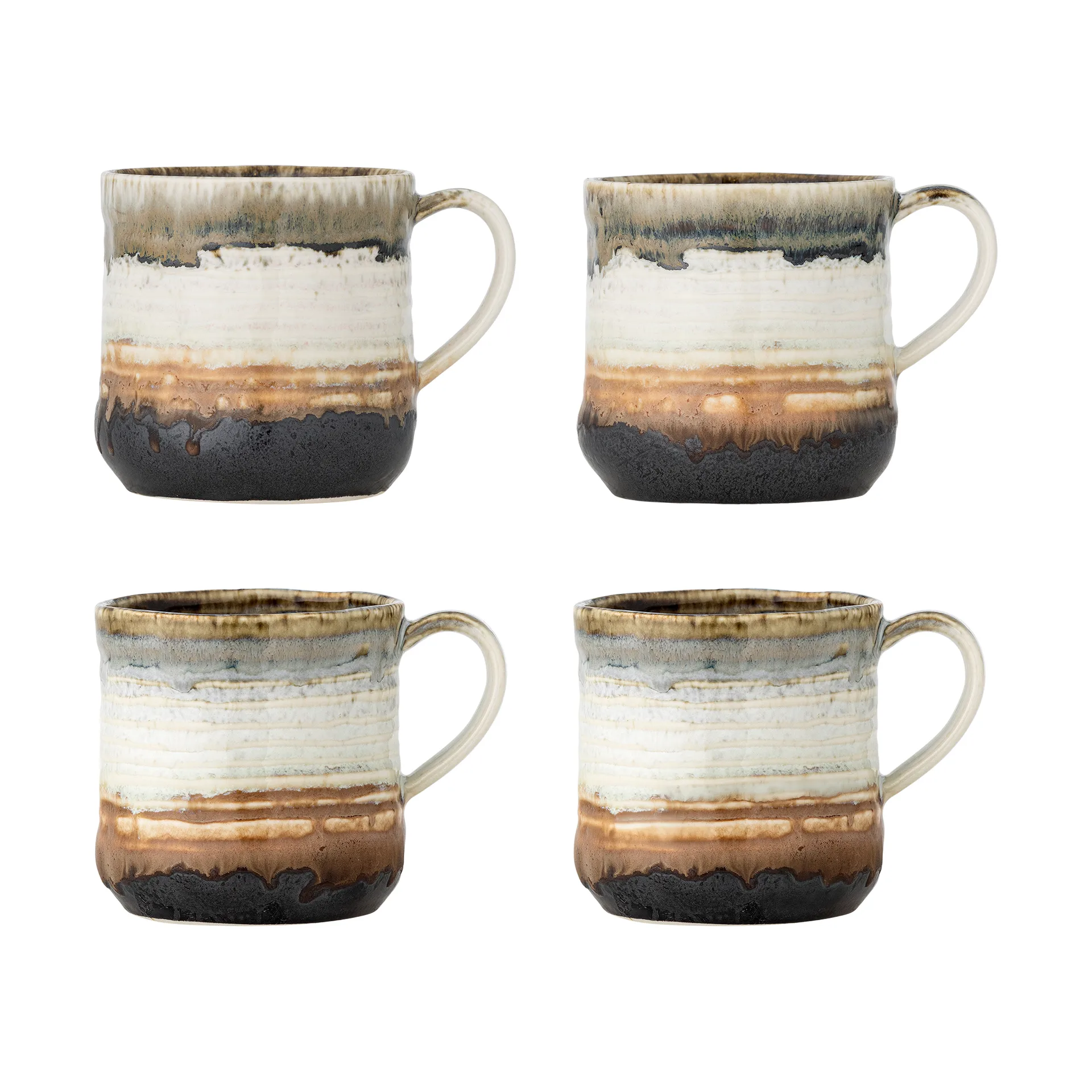 Tazza Deana set da 4 pezzi, Marrone Bloomingville