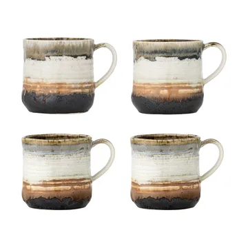 Tazza Deana set da 4 pezzi - Marrone - Bloomingville