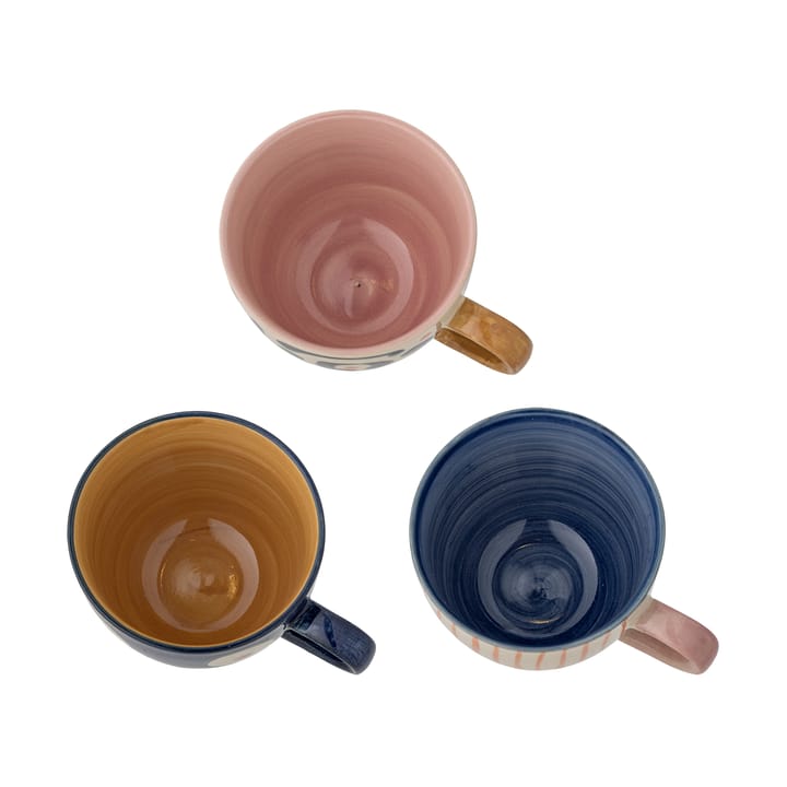 Tazza Eviaya 29 cl 3 pezzi, Blu-multi Bloomingville