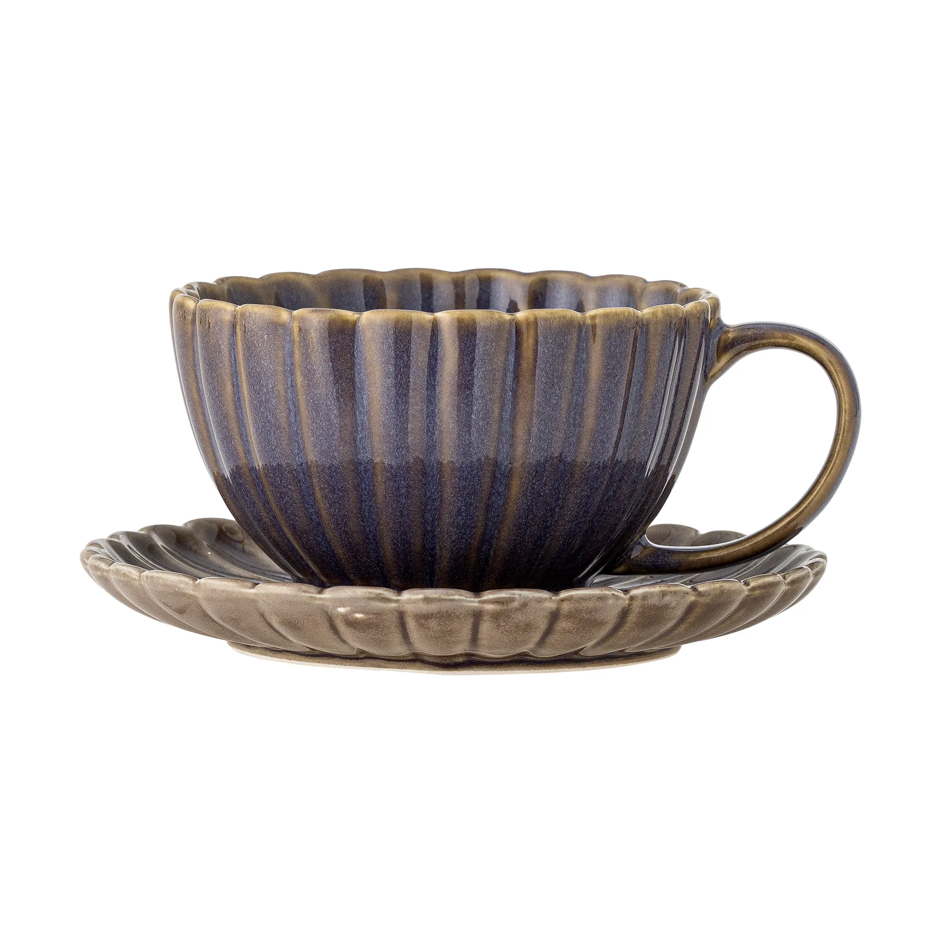 Tazza Latina 22 cl con piattino, Viola Bloomingville