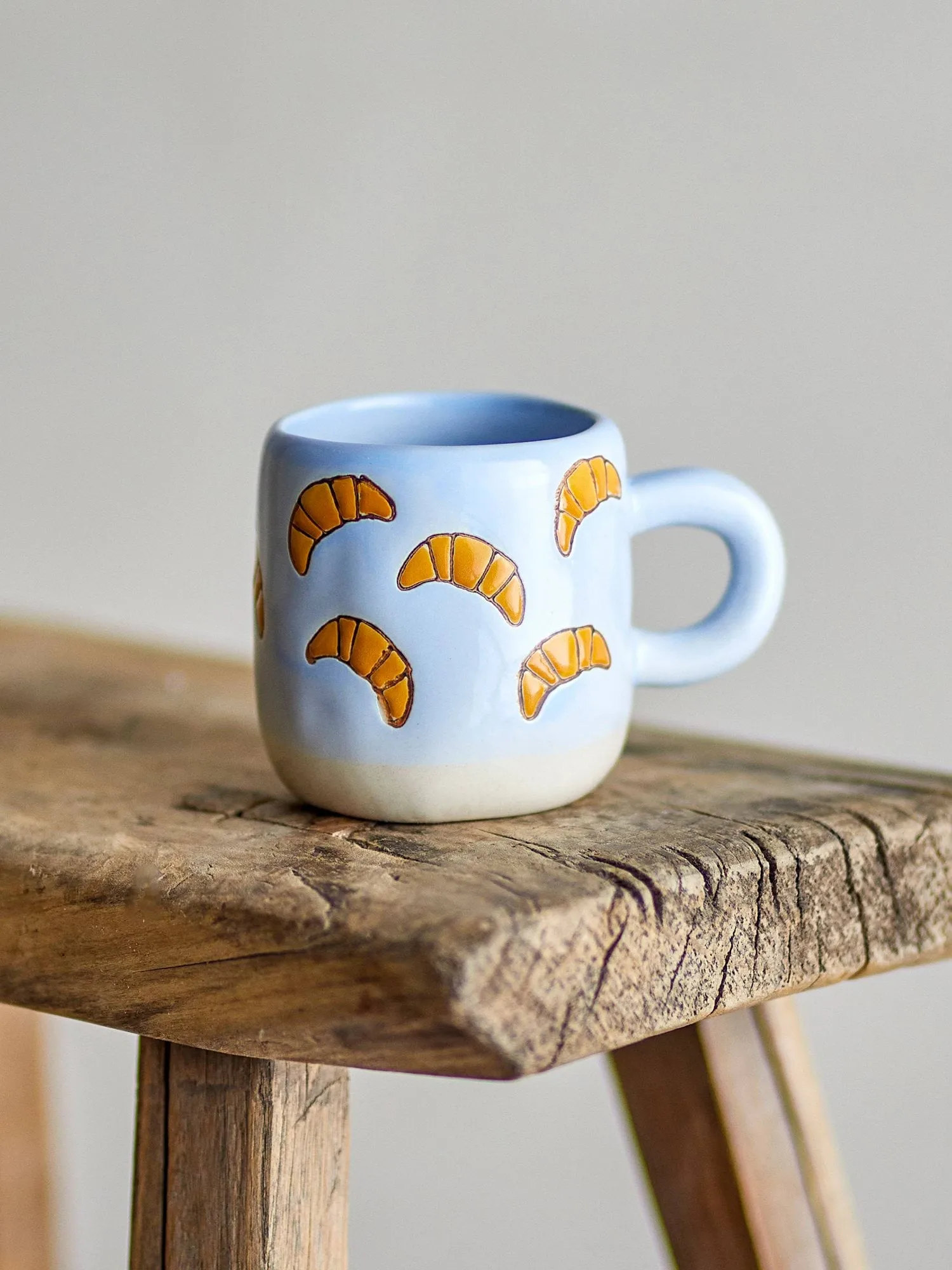 Tazza Millie 11 cl, Blu, croissant Bloomingville