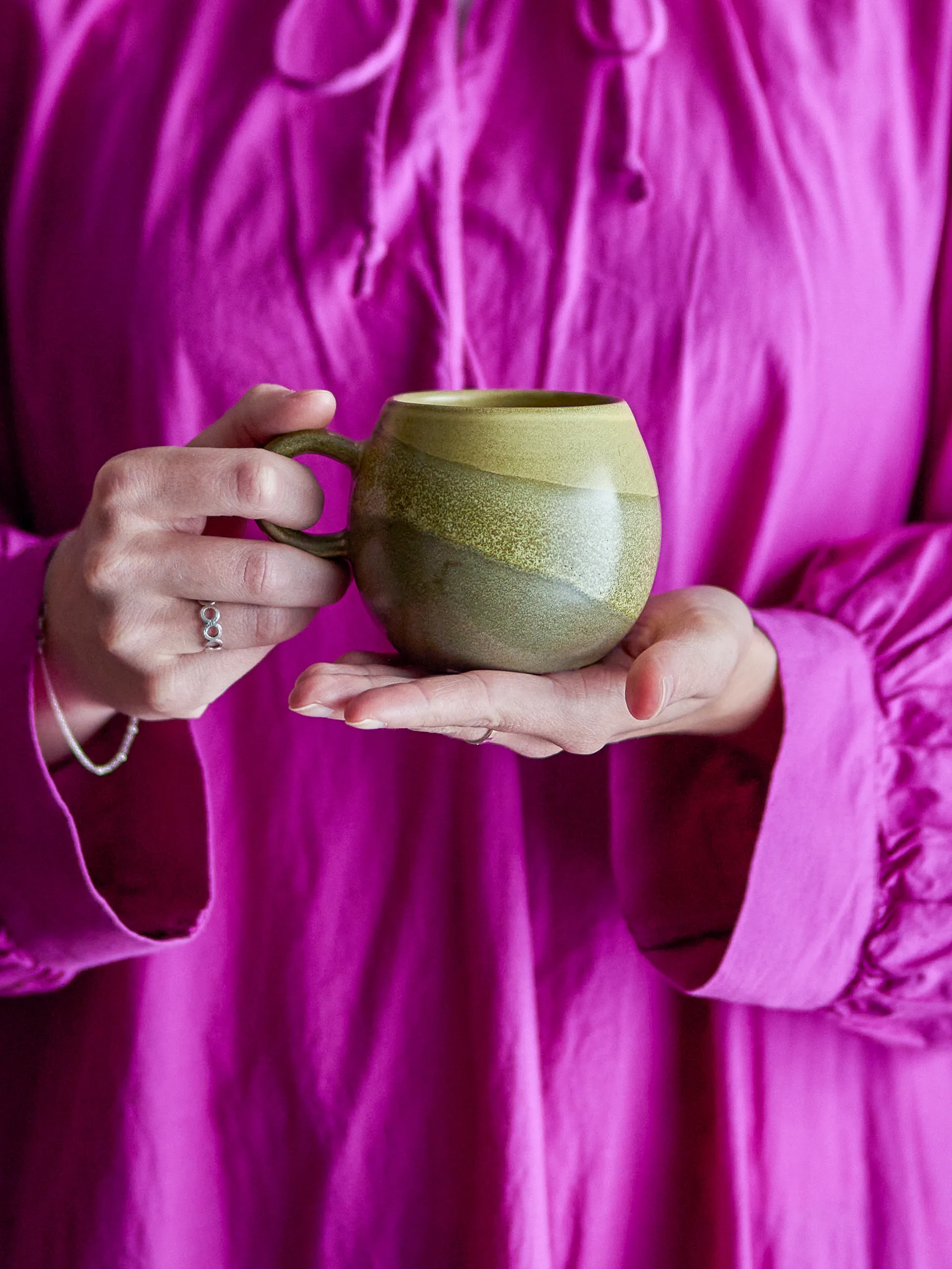 Tazza Paula 27,5 cl, Verde-verde Bloomingville