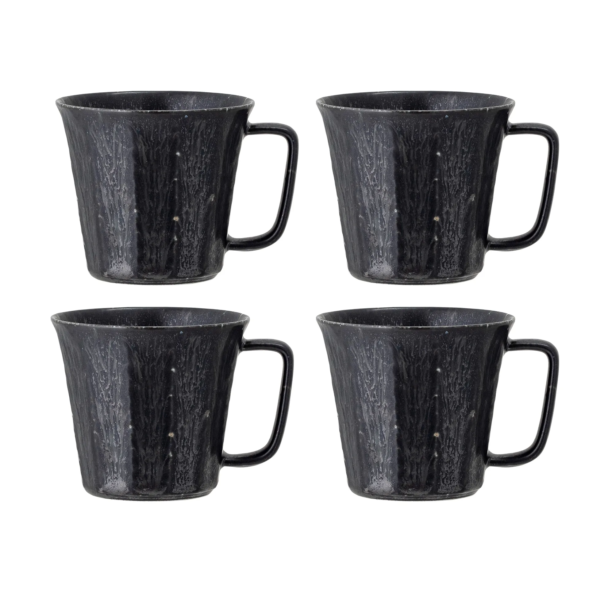 Tazza Yoko 32 cl confezione da 4, nero Bloomingville