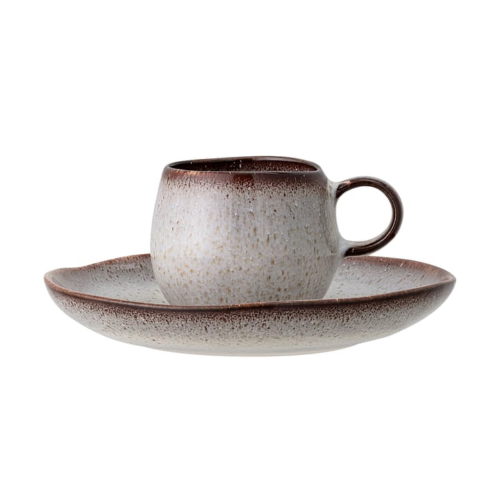 Tazzina con piattino Sandrine, grigio chiaro Bloomingville