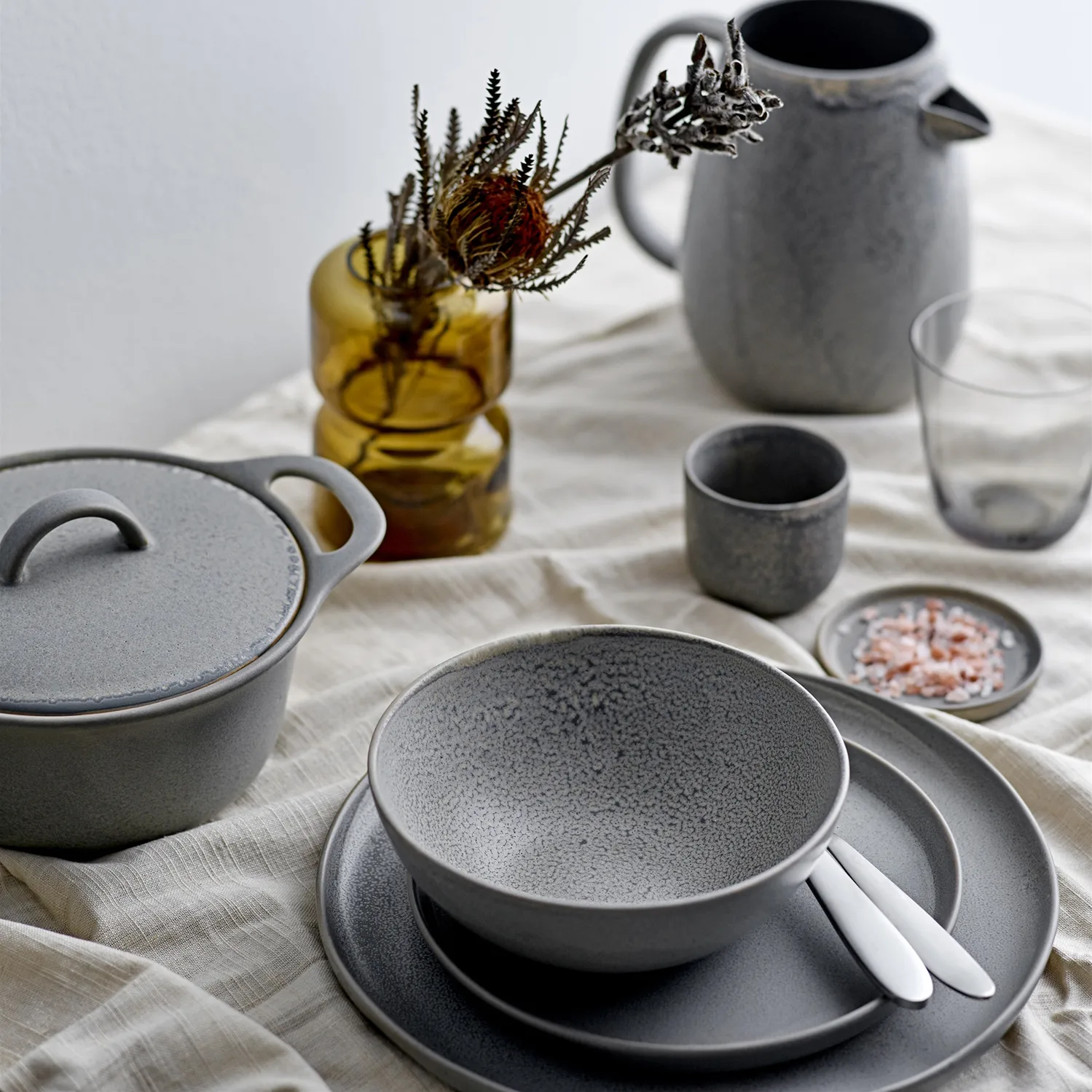 Tazzina Kendra in pietra 10 cl, Grigio Bloomingville