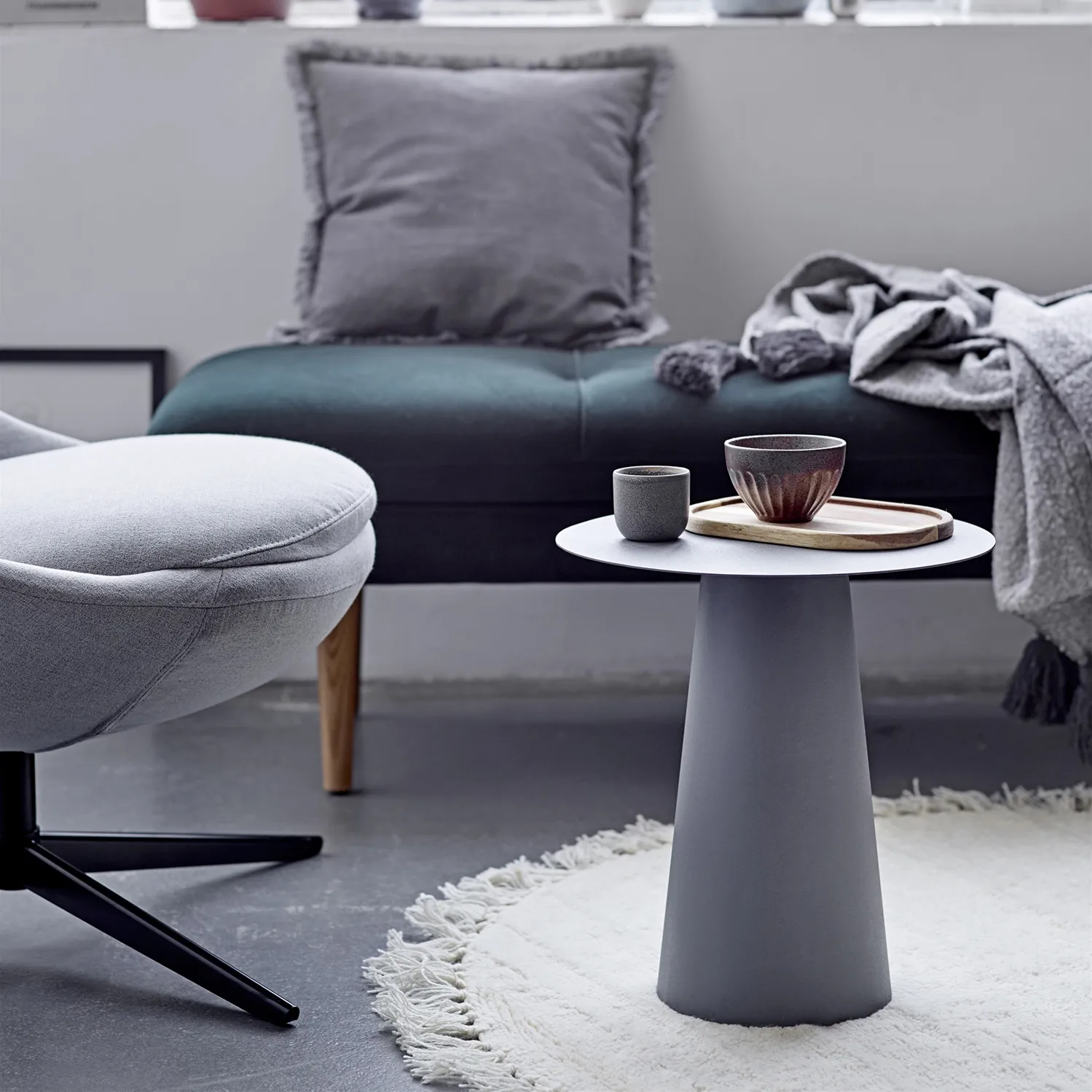 Tazzina Kendra in pietra 10 cl, Grigio Bloomingville