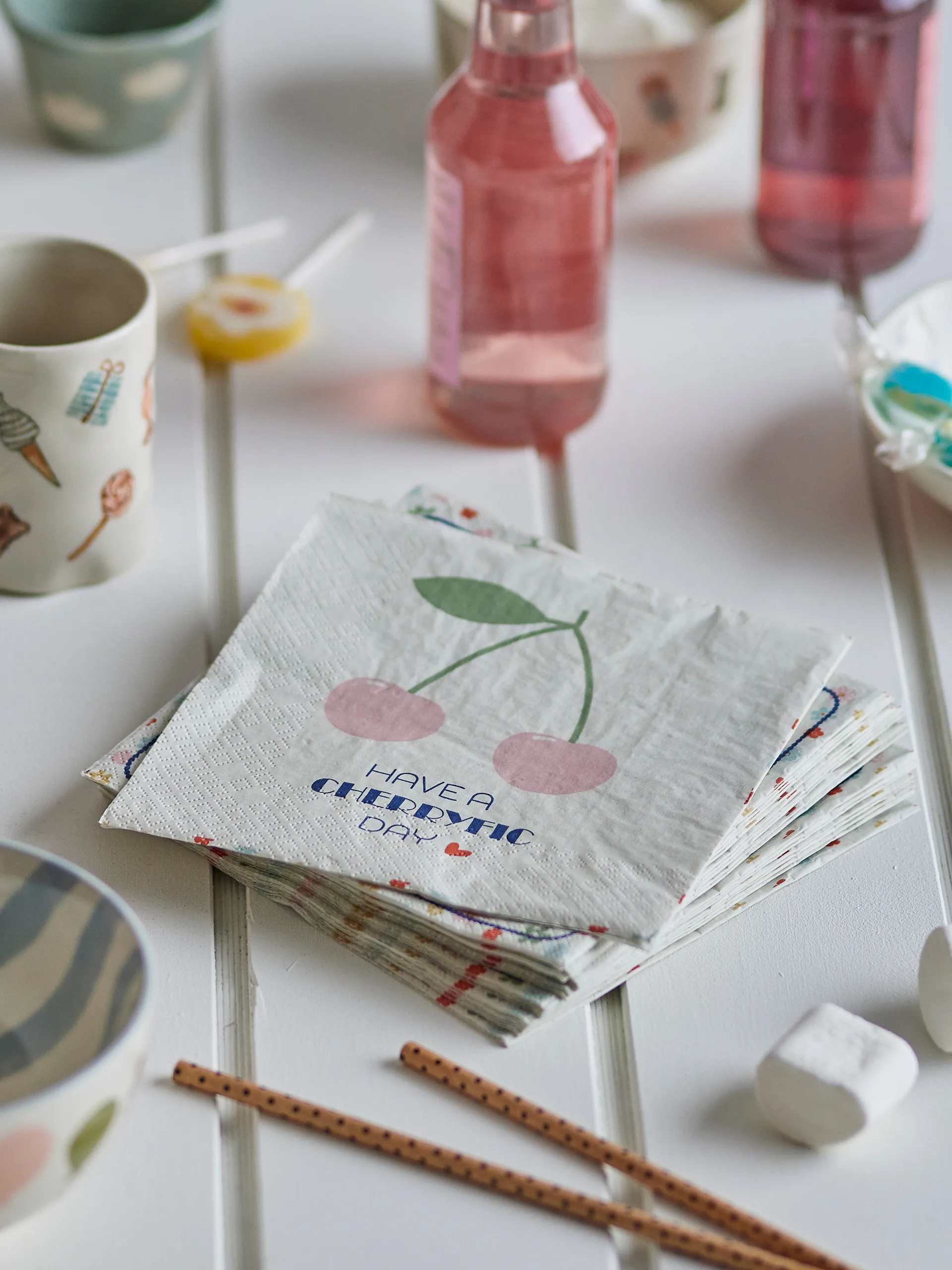 Tovaglioli di carta Cherry 20 pezzi, Rosa Bloomingville