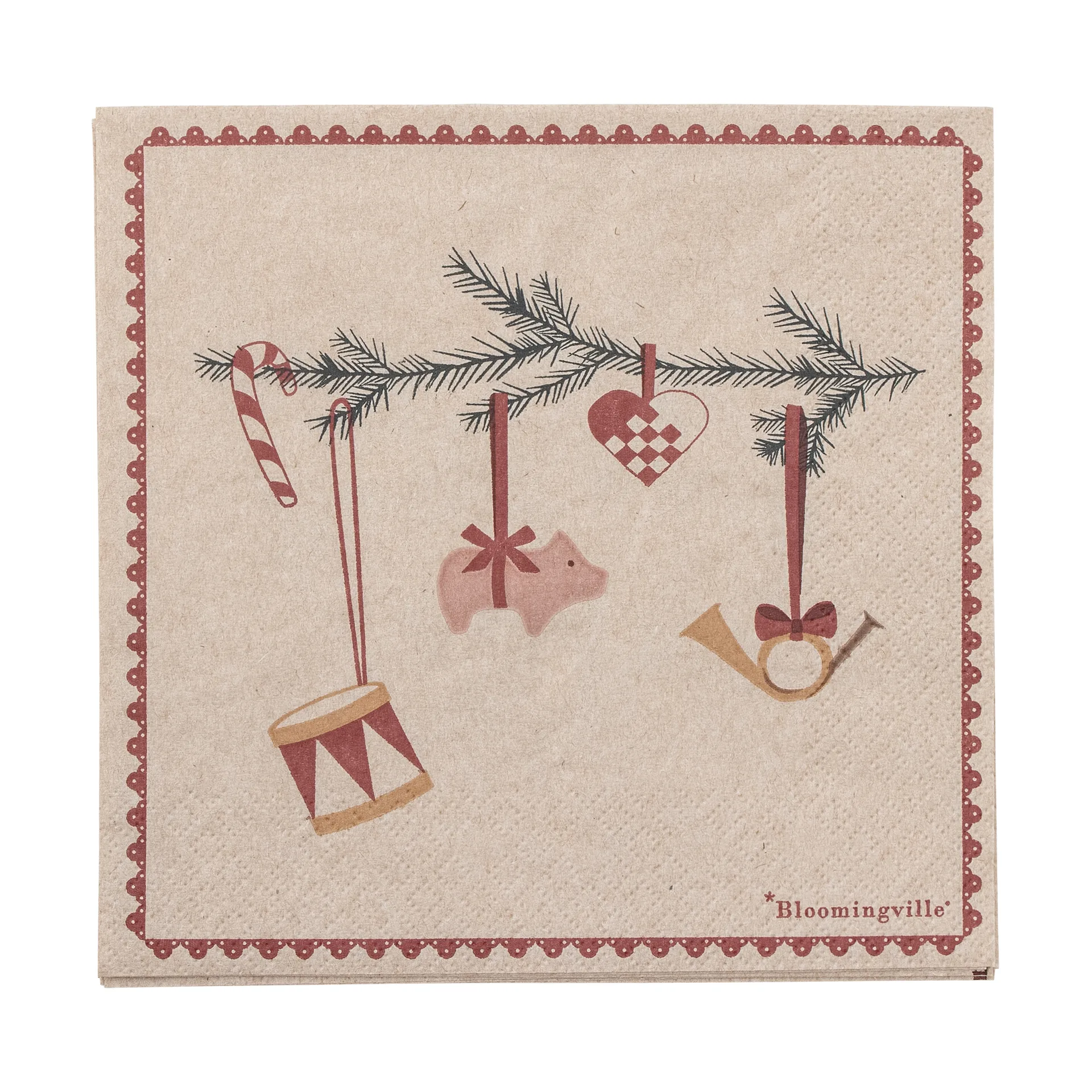 Tovaglioli di carta Yule 33x33 cm confezione da 20, Multi Bloomingville