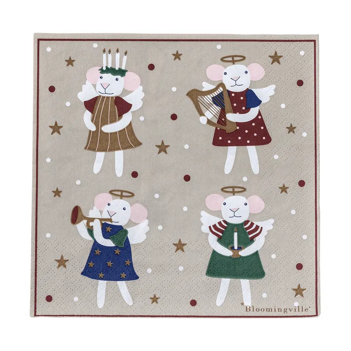 Tovagliolo di carta Peo - Multicolore, 33x33 cm - Bloomingville
