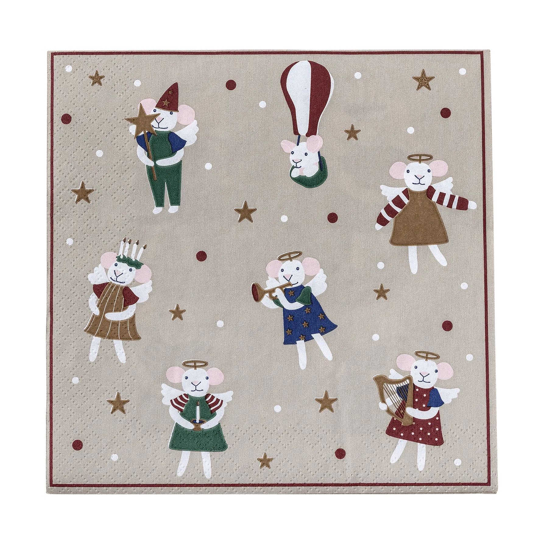 Tovagliolo di carta Peo, Multicolore, 33x33 cm Bloomingville