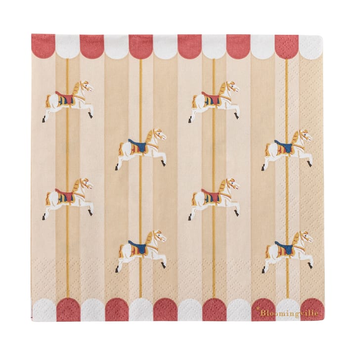 Tovagliolo Merry-go-round 33x33 cm confezione da 20 - Naturale - Bloomingville