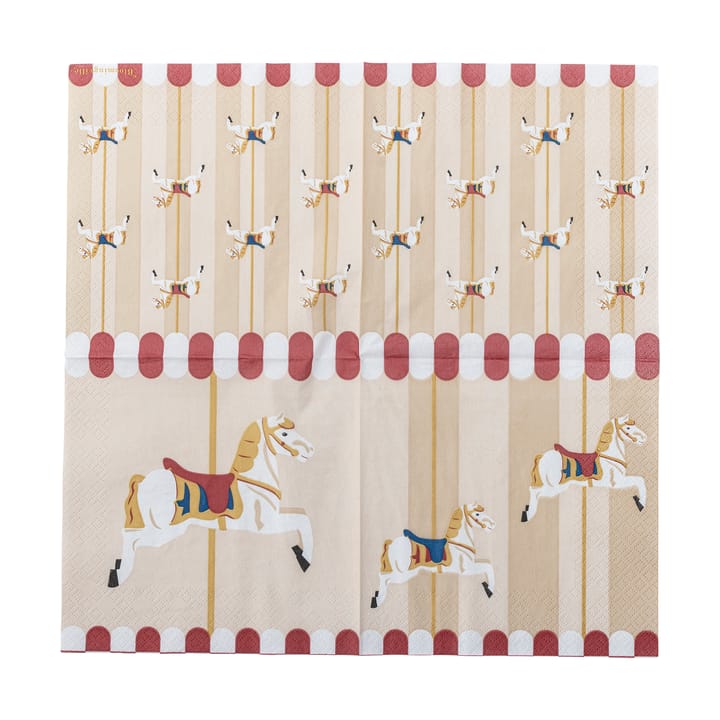 Tovagliolo Merry-go-round 33x33 cm confezione da 20, Naturale Bloomingville