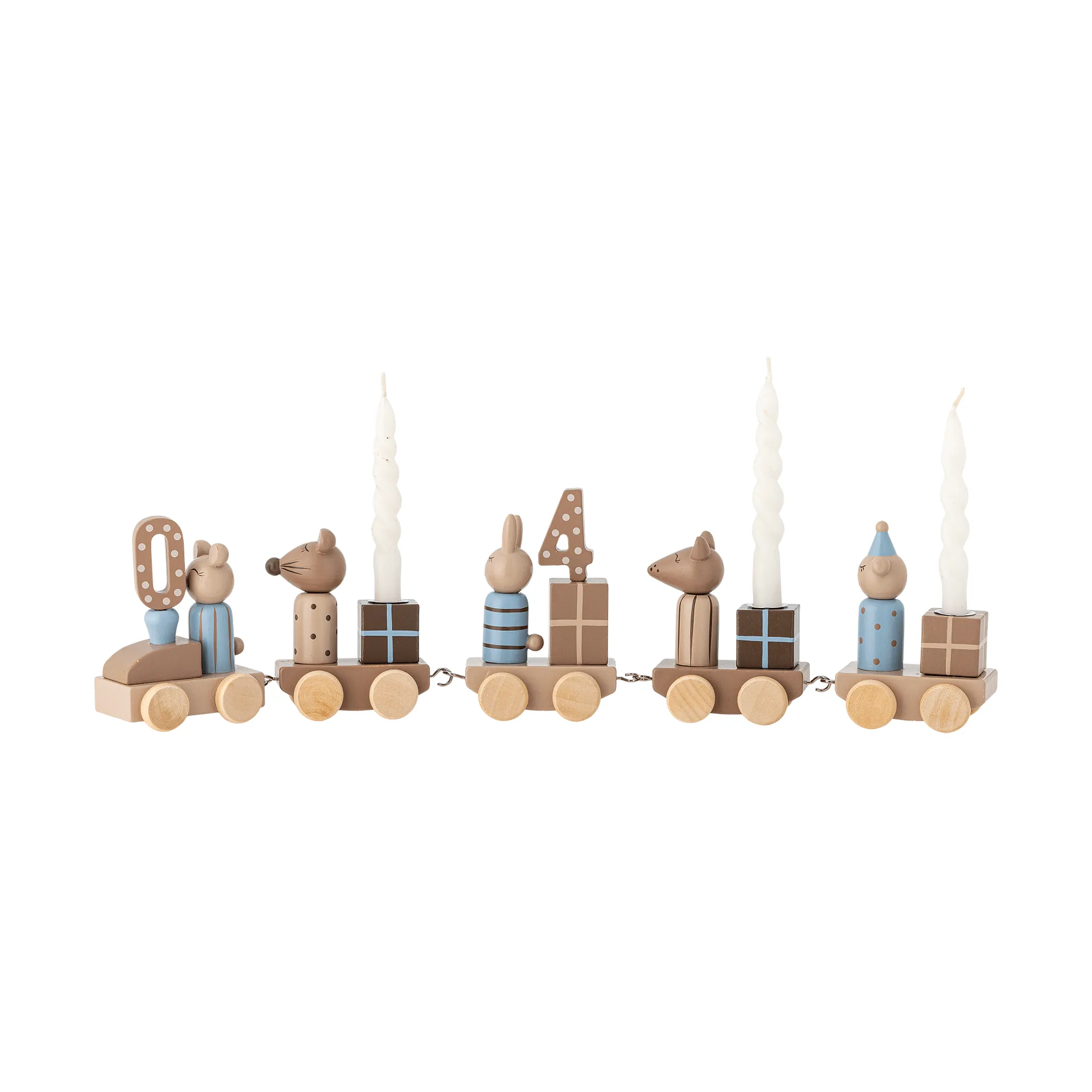 Treno di compleanno Junaid, Marrone-beige Bloomingville