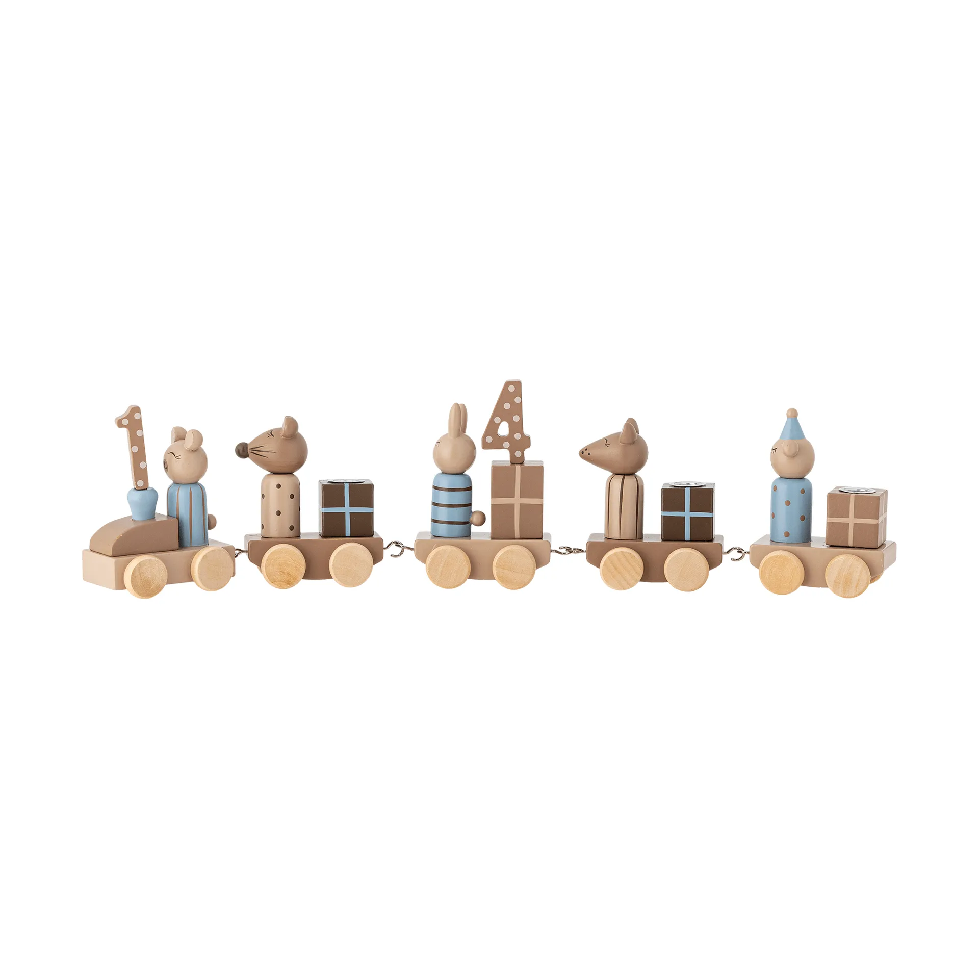 Treno di compleanno Junaid, Marrone-beige Bloomingville