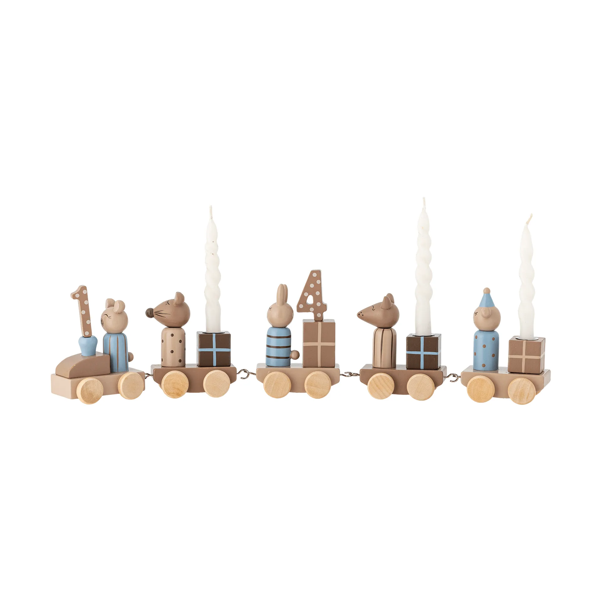 Treno di compleanno Junaid, Marrone-beige Bloomingville