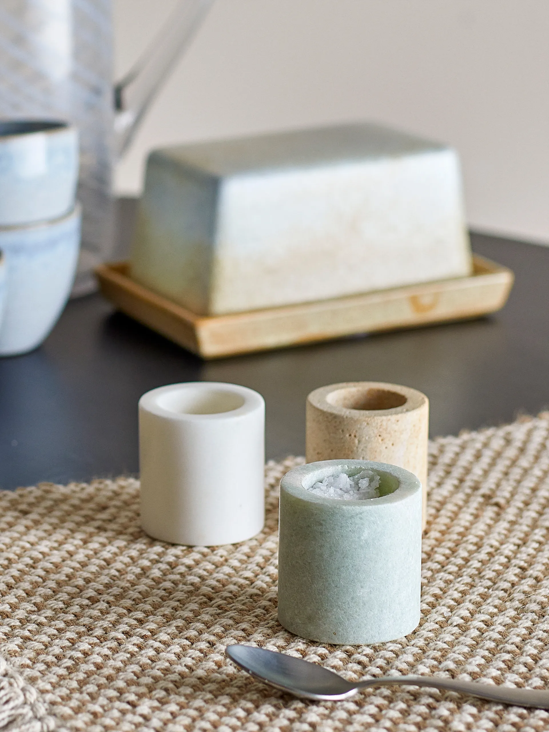 Vasetto Kokui 3 pezzi, Marmo Bloomingville