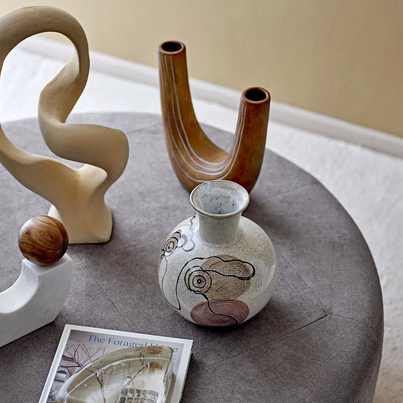 Vaso Bloomingville dipinto a mano 22,5 cm, bianco Bloomingville