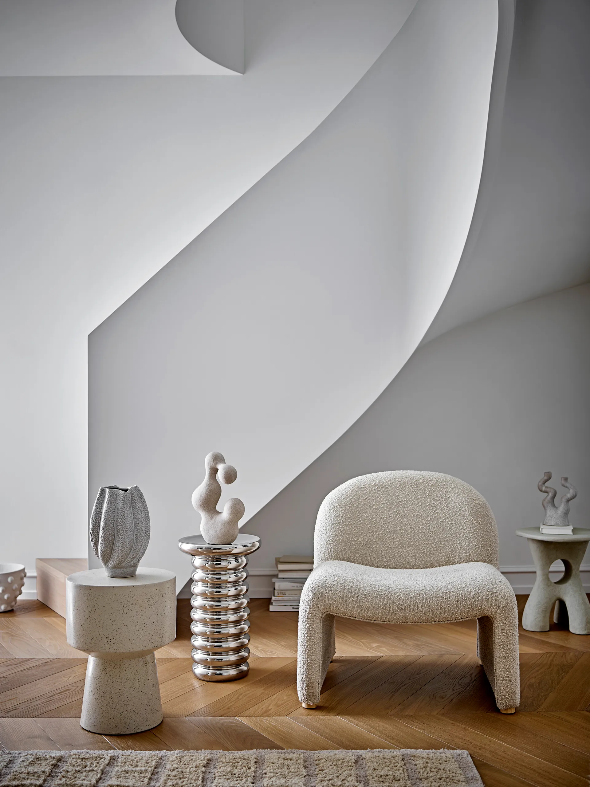 Vaso Cove 28 cm, Bianco Bloomingville