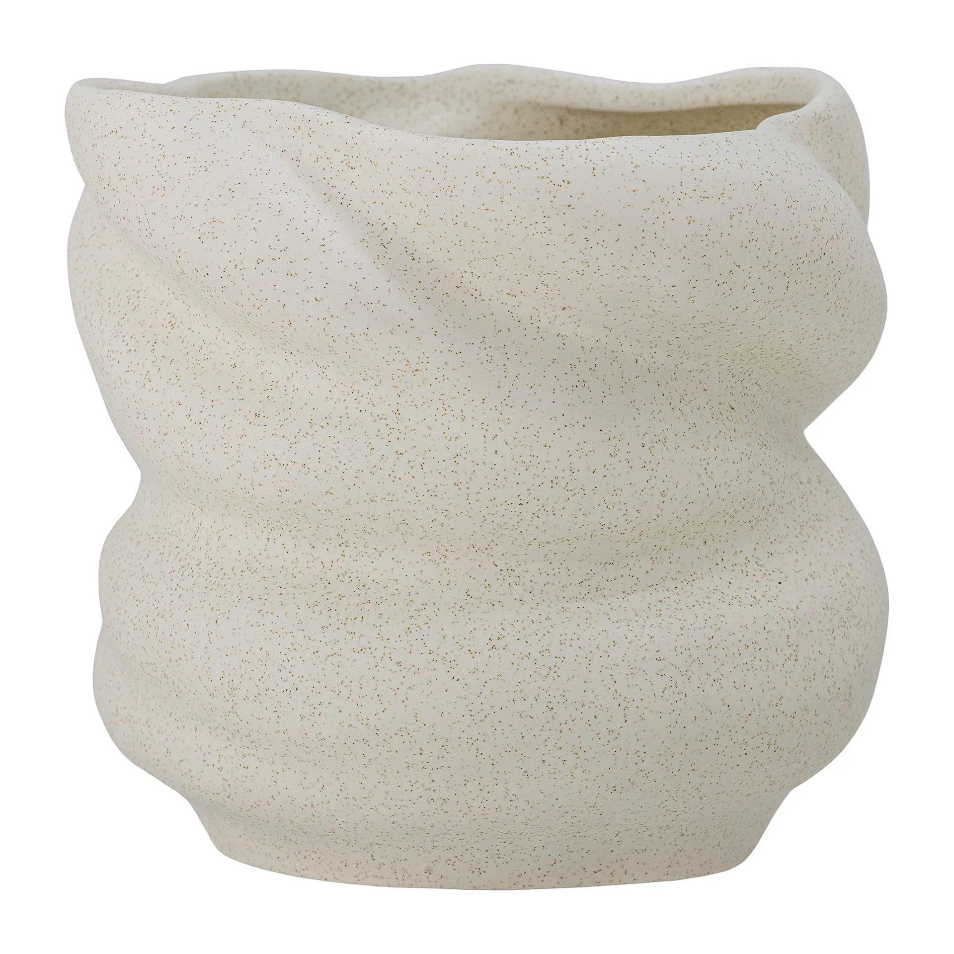 Vaso da fiori Orana, Ø 20 cm, Gres bianco Bloomingville