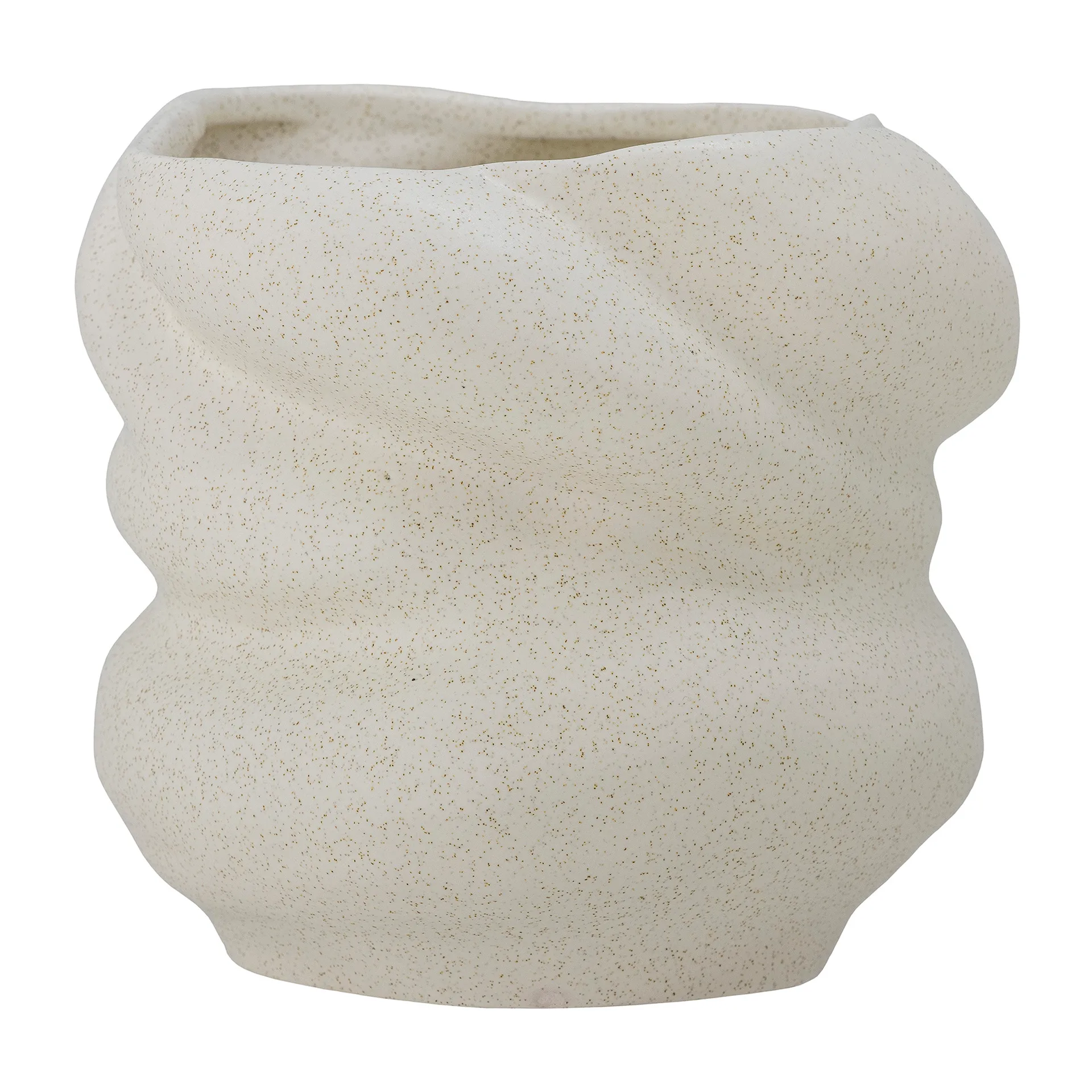 Vaso da fiori Orana, Ø 20 cm, Gres bianco Bloomingville