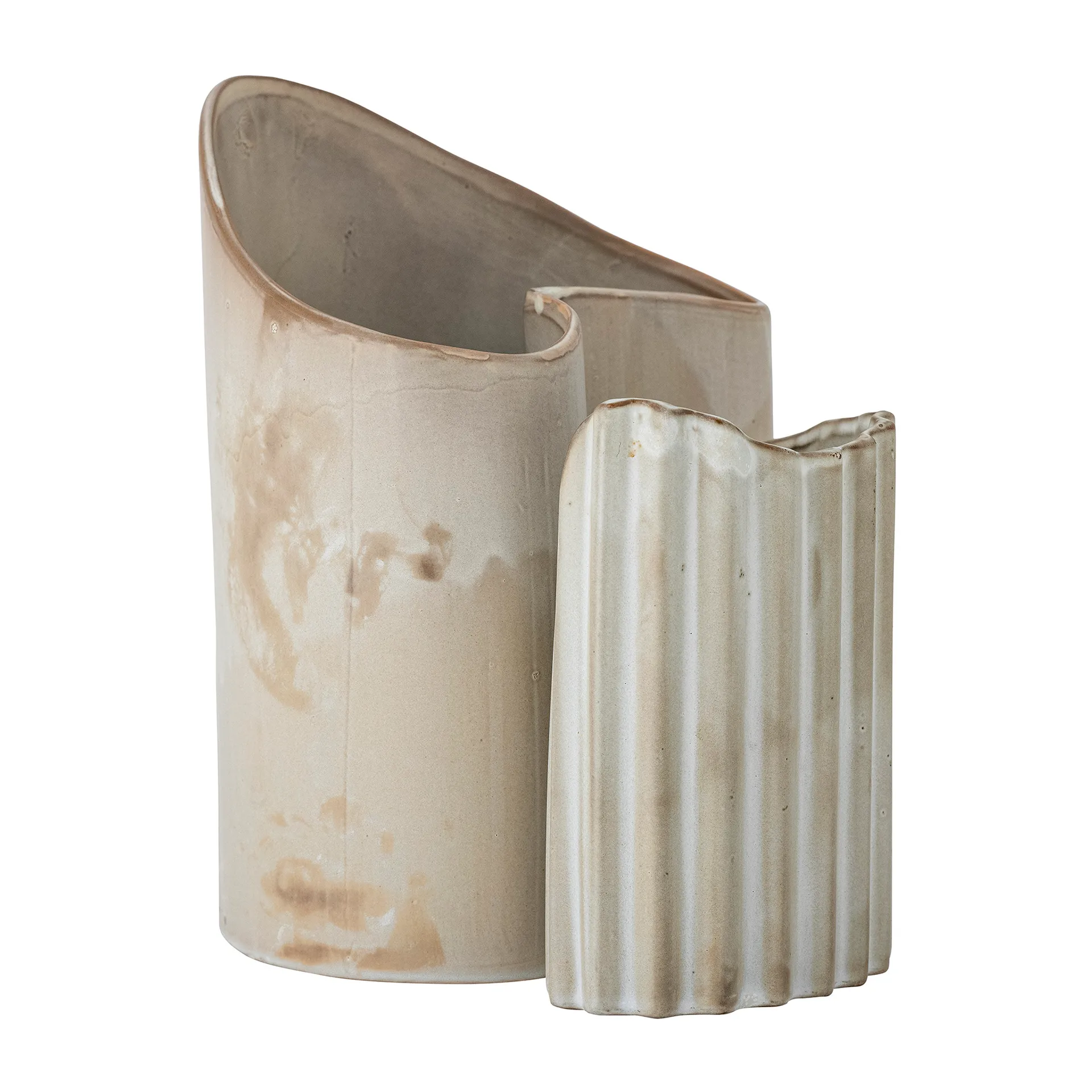 Vaso Henaj, 2 pezzi, Beige, marrone Bloomingville