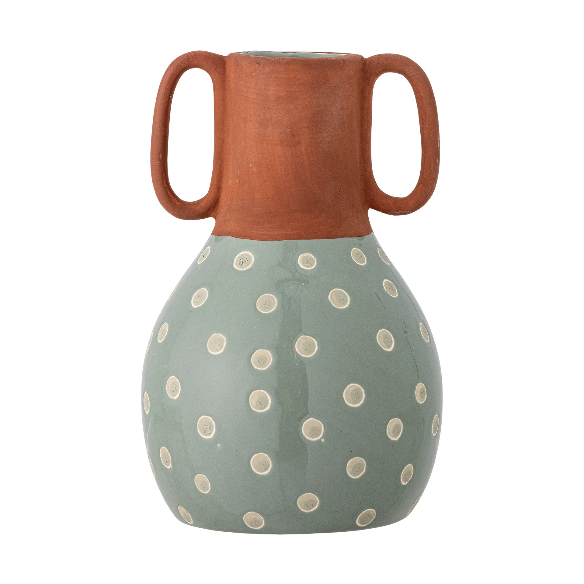 Vaso Hercule 20 cm, Verde-marrone Bloomingville
