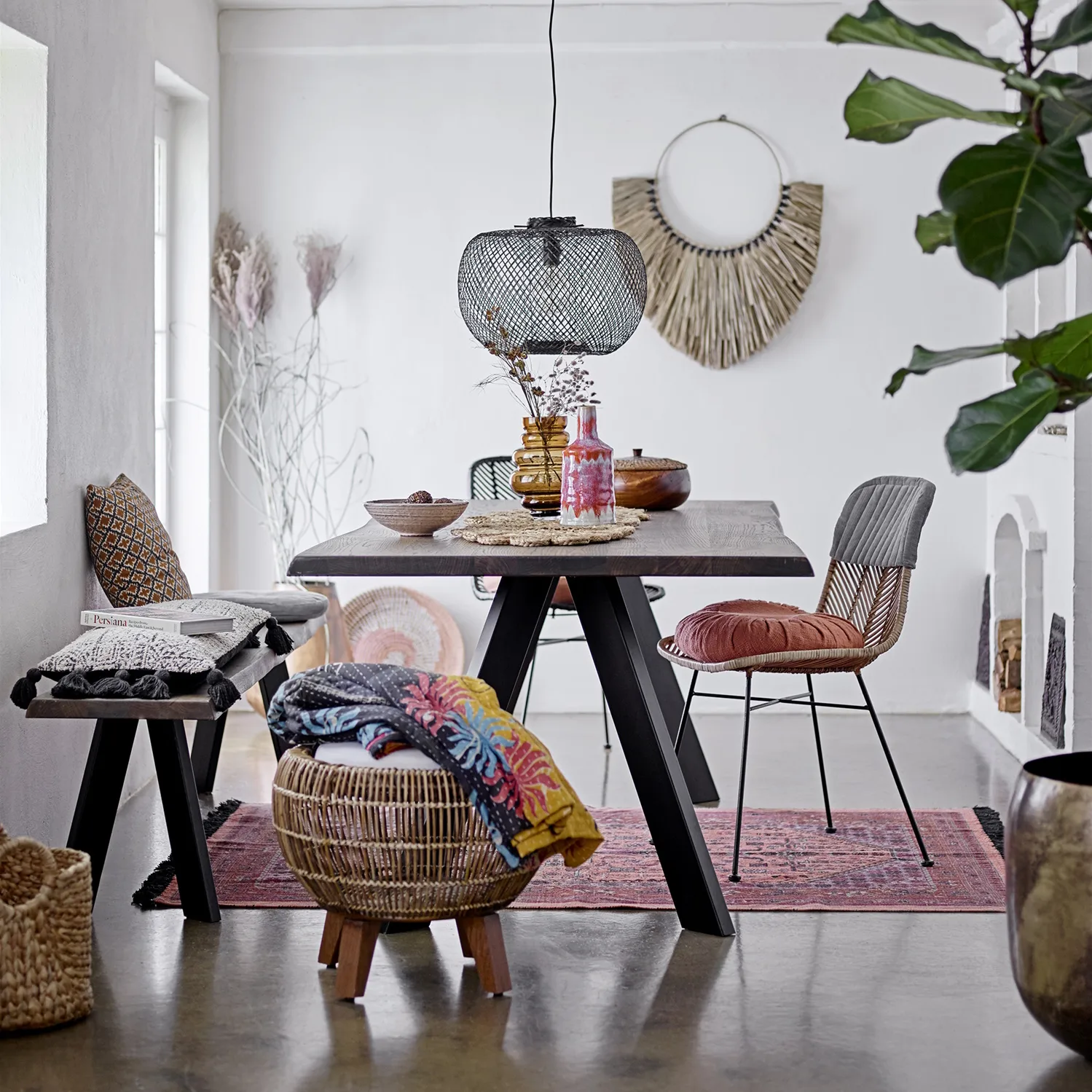 Vaso in vetro Bloomingville 24 cm, marrone Bloomingville