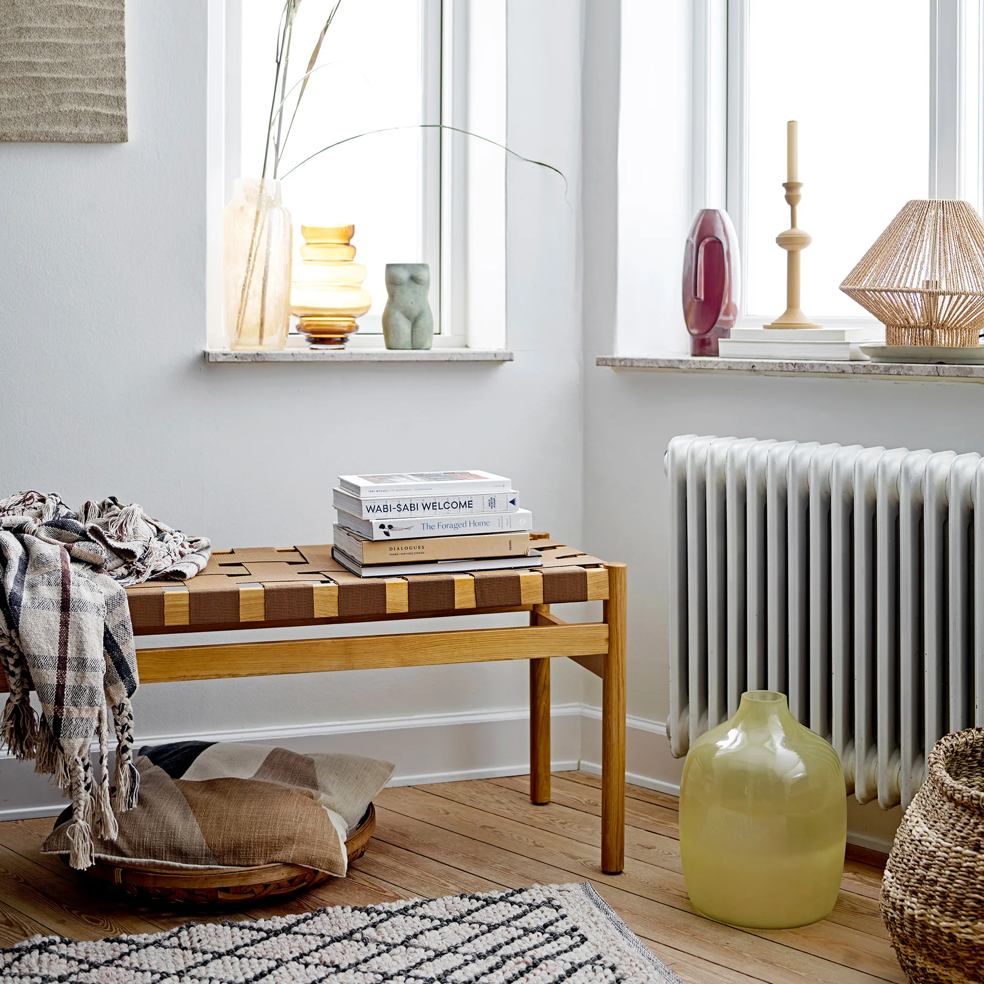 Vaso in vetro Idima 30 cm, giallo Bloomingville