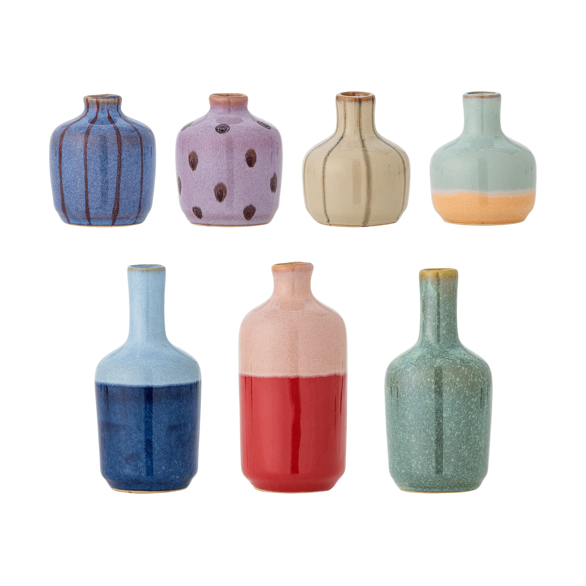 Vaso Maien, Multi Stoneware, 7 pezzi Bloomingville