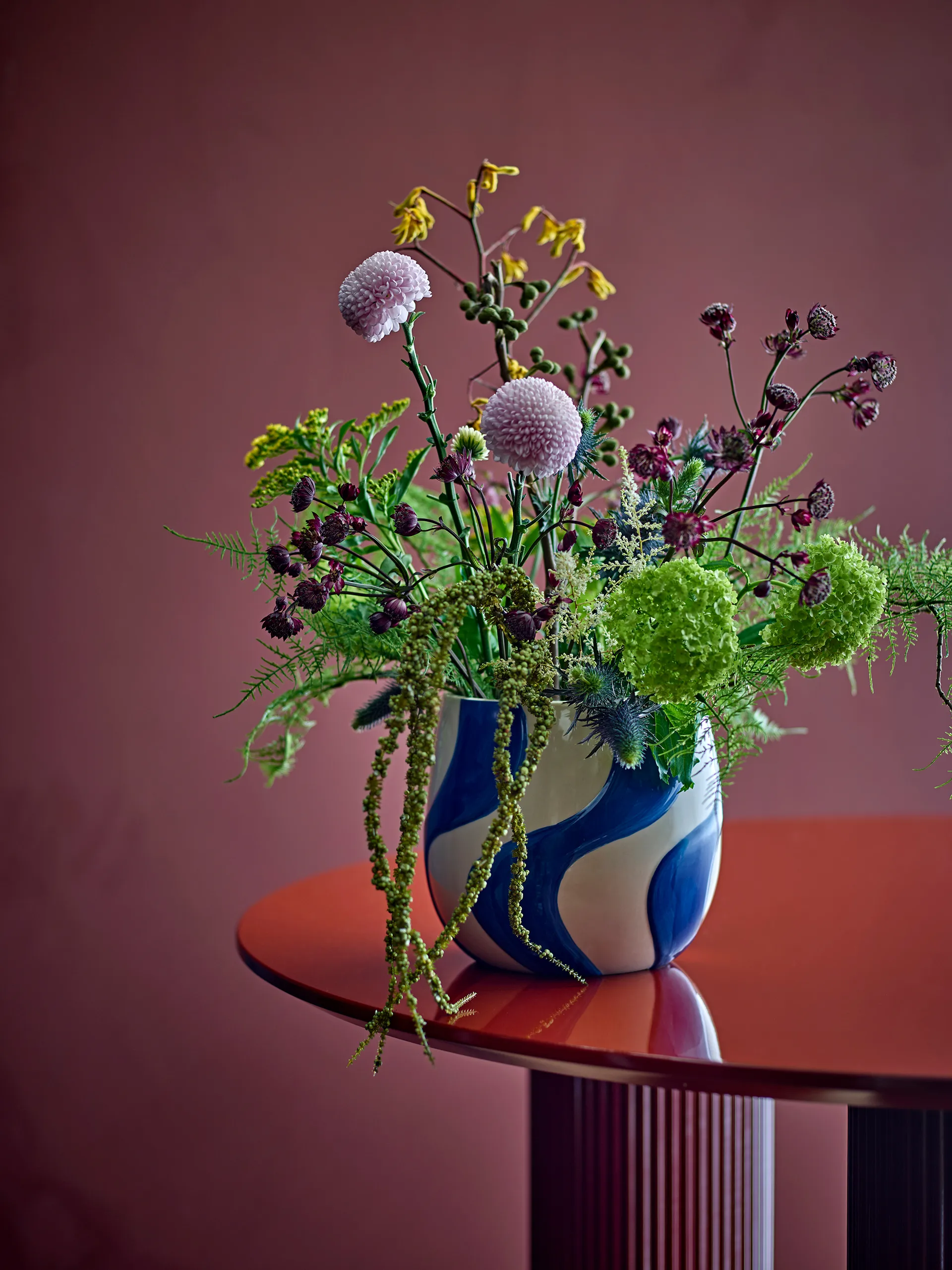 Vaso Romy Ø20,5 cm, Blu Bloomingville