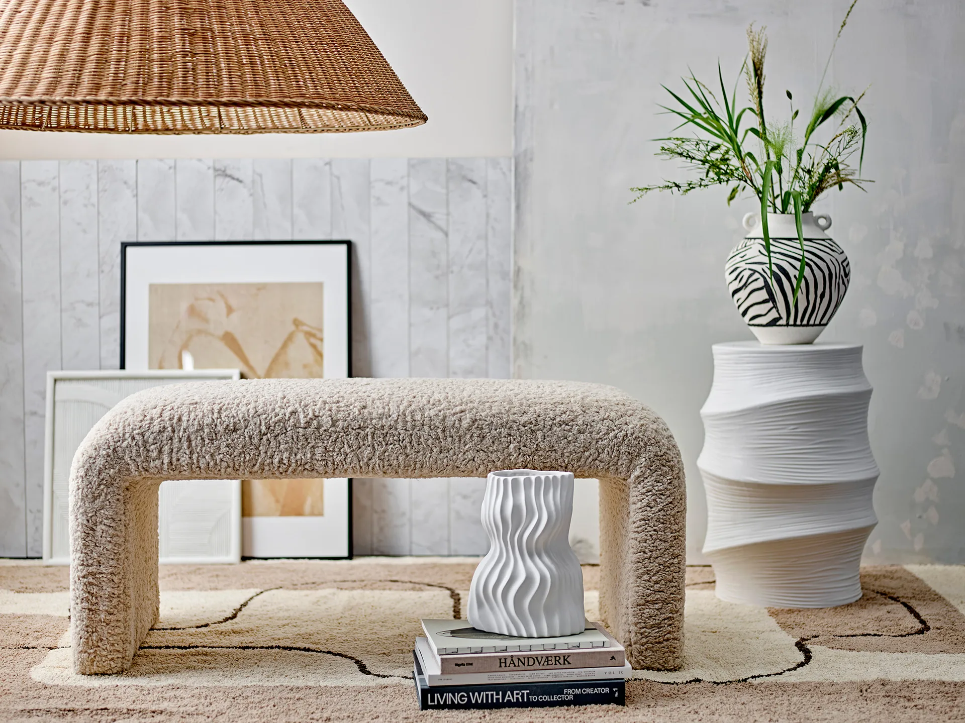 Vaso Sahal 25,5 cm, White Bloomingville