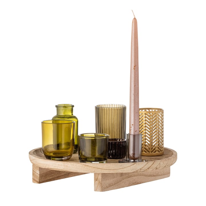 Vassoio con portacandela Sanga, 8 parti, Colore naturale, multicolore Bloomingville