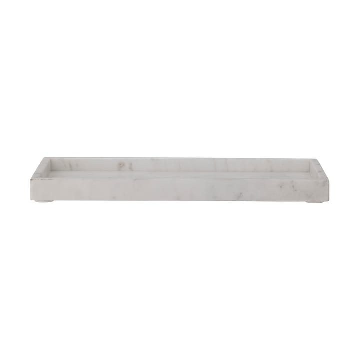 Vassoio decorativo Majsa 18x38 cm - White marble - Bloomingville