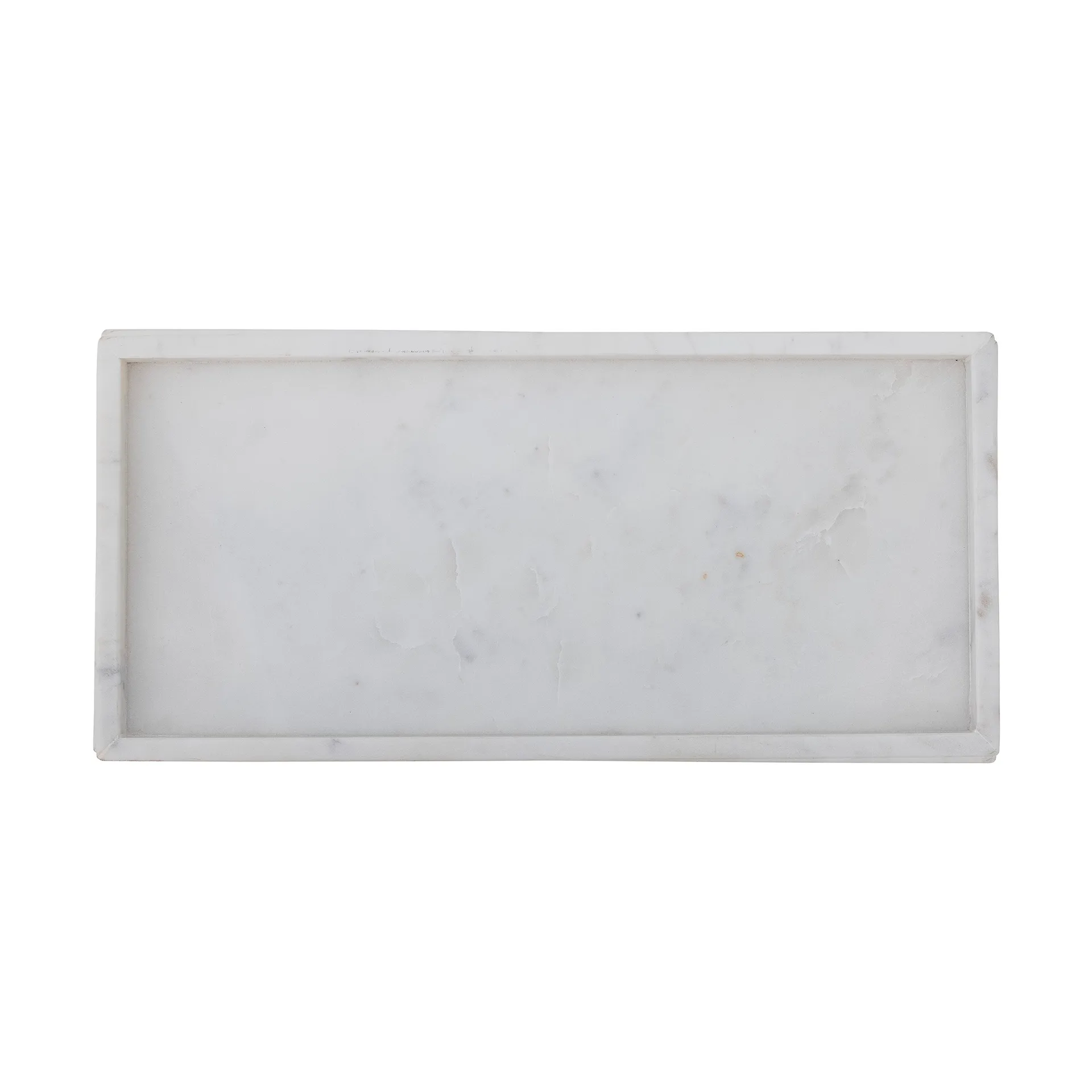 Vassoio decorativo Majsa 18x38 cm, White marble Bloomingville