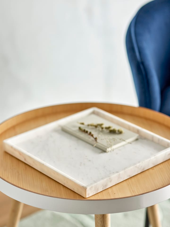 Vassoio decorativo Majsa 35x35 cm, White marble Bloomingville