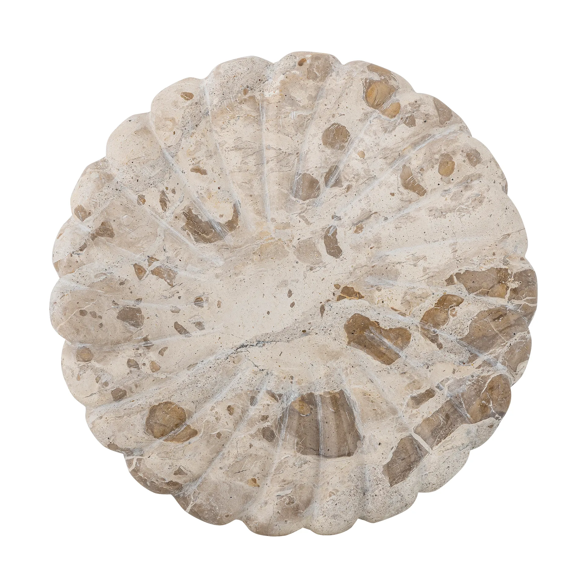 Vassoio Marlie marmo Ø22,5 cm, Natur Bloomingville
